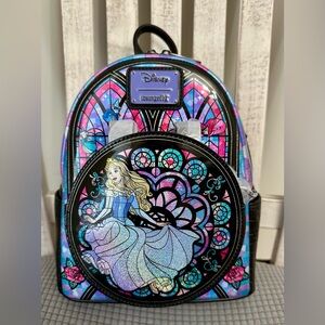 Loungefly Disney Princess Stained Glass: Sleeping Beauty Mini-Backpack